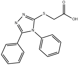 (4,5-二苯基-4H-[1,2,4]三唑-3-基硫基)-乙酸 结构式
