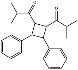 2-methyl-1-[2-(2-methylpropanoyl)-3,4-diphenyl-cyclobutyl]propan-1-one Structure