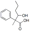 3-hydroxy-2-methyl-2-phenyl-hexanoic acid Struktur