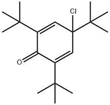 4-chloro-2,4,6-tritert-butyl-cyclohexa-2,5-dien-1-one Struktur