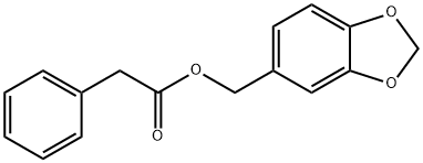 1,3-benzodioxol-5-ylmethyl phenylacetate Struktur
