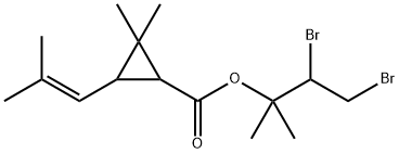 (3,4-dibromo-2-methyl-butan-2-yl) 2,2-dimethyl-3-(2-methylprop-1-enyl) cyclopropane-1-carboxylate,5458-39-9,结构式