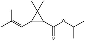 2,2-二甲基-3-(2-甲基丙-1-烯基)环丙烷羧酸异丙酯,5458-64-0,结构式