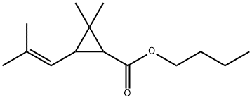 butyl 2,2-dimethyl-3-(2-methylprop-1-enyl)cyclopropane-1-carboxylate 化学構造式