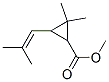 2,2-ジメチル-3-(2-メチル-1-プロペニル)シクロプロパン-1-カルボン酸メチル 化学構造式