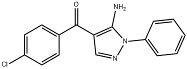 (5-AMINO-1-PHENYL-1H-PYRAZOL-4-YL)(4-CHLOROPHENYL)METHANONE 化学構造式