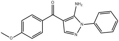 (5-AMINO-1-PHENYL-1H-PYRAZOL-4-YL)(4-METHOXYPHENYL)METHANONE 化学構造式