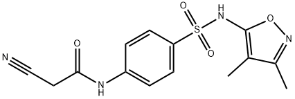 2-cyano-N-(4-{[(3,4-dimethylisoxazol-5-yl)amino]sulfonyl}phenyl)acetamide 化学構造式