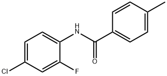 N-(2-氟-4-氯苯基)-4-甲基苯甲酰胺, 546106-19-8, 结构式
