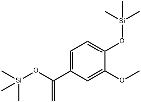 1-(Trimethylsiloxy)-2-methoxy-4-(1-trimethylsiloxyethenyl)-benzene Structure