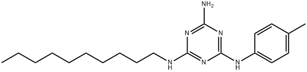 N2-decyl-N6-(4-methylphenyl)-1,3,5-triazine-2,4,6-triamine 结构式