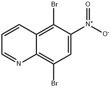 5,8-ジブロモ-6-ニトロキノリン 化学構造式