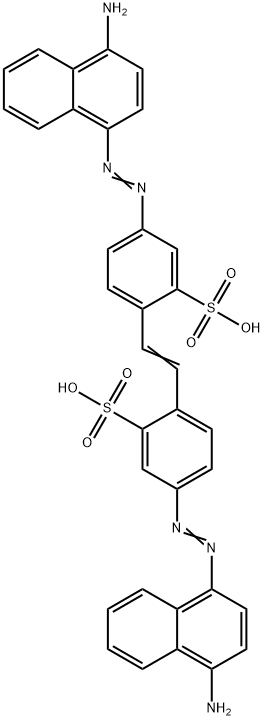 4,4'-双(4-氨基-1-萘基偶氮)-2,2'-芪二磺酸,5463-64-9,结构式