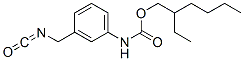 (3-イソシアナトメチルフェニル)カルバミド酸2-エチルヘキシル 化学構造式