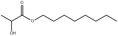 2-ヒドロキシプロパン酸オクチル 化学構造式