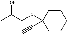 1-[(1-エチニルシクロヘキシル)オキシ]-2-プロパノール 化学構造式