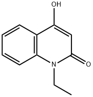 1-エチル-4-ヒドロキシ-2(1H)-キノリノン 化学構造式