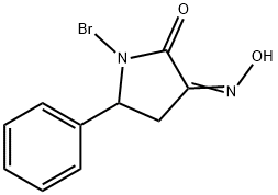 (3E)-1-bromo-3-hydroxyimino-5-phenyl-pyrrolidin-2-one Structure
