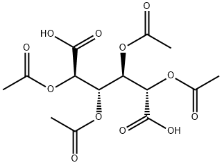 2,3,4,5-tetraacetyloxyhexanedioic acid Structure