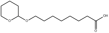 8-[(テトラヒドロ-2H-ピラン-2-イル)オキシ]オクタン酸 化学構造式