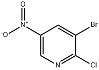 3-溴-2-氯-5-硝基吡啶 结构式