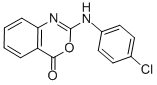 2-(4-クロロアニリノ)-4H-3,1-ベンゾオキサジン-4-オン 化学構造式