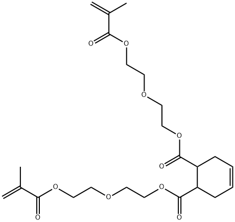 bis[2-[2-[(2-methyl-1-oxoallyl)oxy]ethoxy]ethyl] cyclohex-4-ene-1,2-dicarboxylate Structure