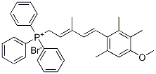 [5-(4-Methoxy-2,3,6-trimethylphenyl)-3-methyl-2,4-pentadien-1-yl]triphenylphosphonium bromide 化学構造式