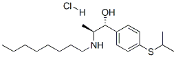 rel-(R*)-4-(イソプロピルチオ)-α-[(S*)-1-(オクチルアミノ)エチル]ベンゼンメタノール/塩酸塩,(1:1) 化学構造式