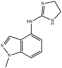 1H-Indazol-4-amine, N-(4,5-dihydro-1H-imidazol-2-yl)-5-methyl-,54768-42-2,结构式