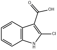 2-クロロ-1H-インドール-3-カルボン酸 化学構造式