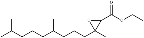 3-(4,8-ジメチルノニル)-3-メチルオキシラン-2-カルボン酸エチル 化学構造式