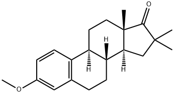 3-Methoxy-16,16-dimethyl-1,3,5(10)-estratrien-17-one Struktur