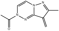 2-Acetyl-2,8-dihydro-7-methyl-8-methylenepyrazolo[5,1-c][1,2,4]triazine Struktur