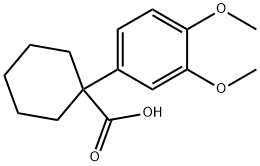 1-(3,4-二甲氧基苯基)环己烷-1-羧酸,54802-31-2,结构式