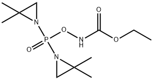 O-(Bis(2,2-dimethyl-1-aziridinyl)phosphinyl)-N-hydroxyurethane 结构式