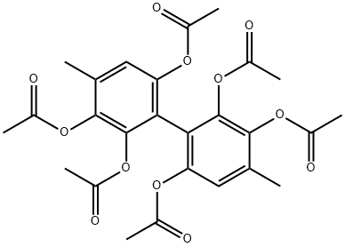 4,4'-Dimethyl-1,1'-biphenyl-2,2',3,3',6,6'-hexol hexaacetate Structure