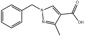 1-苄基-3-甲基-1H-吡唑-4-羧酸,54815-29-1,结构式