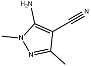 5 -氨基- 1,3-二甲基-4 -腈-1H -吡唑,54820-92-7,结构式