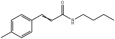 N-ブチル-3-(4-メチルフェニル)プロペンアミド 化学構造式