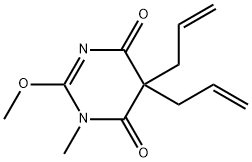 2-Methoxy-1-methyl-5,5-di(2-propenyl)pyrimidine-4,6(1H,5H)-dione Struktur
