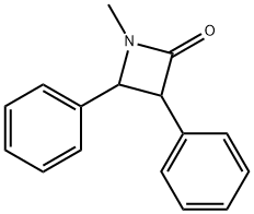 1-メチル-3,4-ジフェニルアゼチジン-2-オン 化学構造式