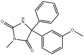 5-(3-Methoxyphenyl)-3-methyl-5-phenyl-2,4-imidazolidinedione,54833-60-2,结构式