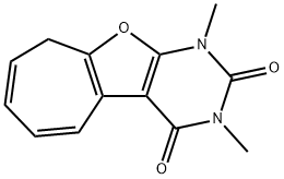 2H-Cyclohepta[4,5]furo[2,3-d]pyrimidine-2,4(3H)-dione,  1,9-dihydro-1,3-dimethyl-  (9CI) Struktur