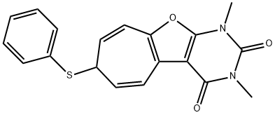 2H-Cyclohepta[4,5]furo[2,3-d]pyrimidine-2,4(3H)-dione,  1,7-dihydro-1,3-dimethyl-7-(phenylthio)-  (9CI),548475-62-3,结构式