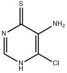 5-amino-6-chloro-1H-pyrimidine-4-thione 化学構造式