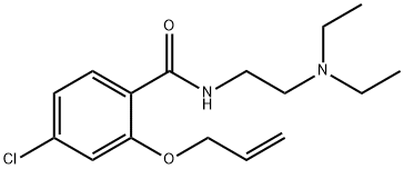 2-アリルオキシ-4-クロロ-N-(2-ジエチルアミノエチル)ベンズアミド 化学構造式
