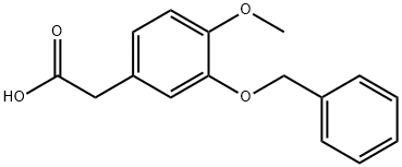 3-(ベンジルオキシ)-4-メトキシフェニル酢酸 化学構造式