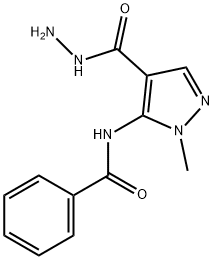 1H-Pyrazole-4-carboxylicacid,5-(benzoylamino)-1-methyl-,hydrazide(9CI) Structure