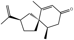 (2R,6R)-6,10-dimethyl-2-prop-1-en-2-yl-spiro[4.5]dec-9-en-8-one Struktur